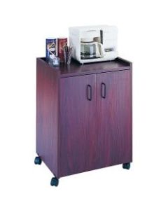 Safco Mobile Refreshment Center, 31inH x 23inW x 18inD, Mahogany