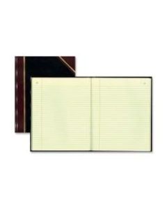 Rediform Black Texhide Cover Record Books - 150 Sheet(s) - Thread Sewn - 8 3/8in x 10 3/8in Sheet Size - Black - Green Sheet(s) - Brown, Green Print Color - Black Cover - Recycled - 1 Each