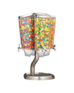 Rosseto Serving Solutions EZ-PRO Dry Food Dispenser, 4-Container 6in Carousel, Cereal, Tabletop Stand, 512 Oz, Stainless