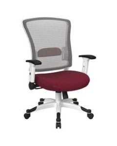 Office Star Space Seating Mesh Mid-Back Chair, Cabernet/White