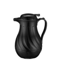 Winco Plastic Swirl Carafe, 42 Oz, Black