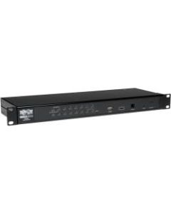 Tripp Lite 16-Port Rackmount KVM Switch w/ Built in IP and On Screen Display 1U - 16 Computer(s) - 1 Local User(s) - 1 Remote User(s) - 2048 x 1536 - 1 x Network (RJ-45) - 1 x USB - Rack-mountable - 1U - TAA Compliant