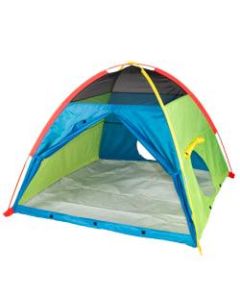 Pacific Play Tents Silver Series Super Duper 4-Kid Play Tent, 58inH x 58inW x 46inD, Multicolor