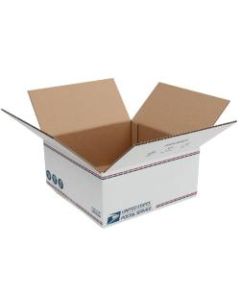 United States Post Office Shipping Box, 12in x 12in x 5-1/2in, White