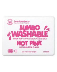 Center Enterprise Jumbo Washable Unscented Stamp Pads, 6 1/4in x 4in, Hot Pink, Pack Of 2