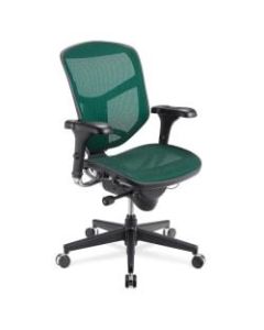 WorkPro Quantum 9000 Series Ergonomic Mesh/Mesh Mid-Back Chair, Green/Black