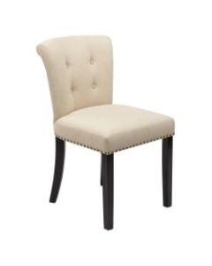 Ave Six Kendal Chair, Linen/Light Brown/Gold