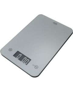 AWS Onyx Digital Kitchen Scale 11lb x 0.1oz - 11 lb / 5 kg Maximum Weight Capacity - Silver