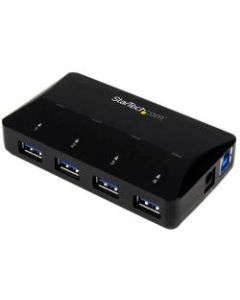 StarTech.com 4-Port USB 3.0 Hub plus Dedicated Charging Port - 1 x 2.4A Port - Desktop USB Hub and Fast-Charging Station - Add four USB 3.0 ports and a fast-charge port to your computer - 4-Port USB 3.0 hub plus Dedicated Charging Port