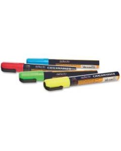 deflecto Nontoxic Chisel Tip Wet-erase Markers - Chisel Point Style - Green, Red, Blue, Yellow - 4 / Pack