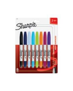 Sharpie Twin-Tip Permanent Markers, Assorted Fashion Colors, Pack Of 8