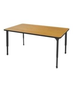 Marco Group Apex Series 60inW Adjustable Height Rectangular Table, Solar Oak/Black