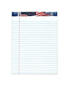 TOPS Perforated American Pride Writing Pads, 8 1/2in x 11 3/4in, Legal Ruled, 50 Sheets, White, Pack Of 3 Pads