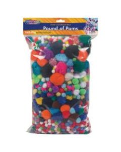 Chenille Kraft Pom-Poms, Assorted Sizes, Assorted Colors, Box Of 1,000