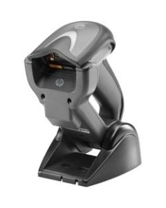 HP Wireless Barcode Scanner - Wireless Connectivity - 1D, 2D - Omni-directional - Bluetooth - Black - Stand Included