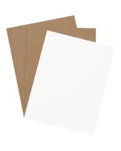 Office Depot Brand Chipboard Pads, 8 1/2in x 11in, White, Case Of 960
