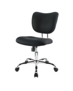 Brenton Studio Jancy Mesh Low-Back Task Chair, Black/Chrome