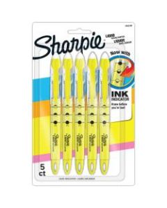 Sharpie Accent Liquid Highlighters, Yellow, Pack Of 5