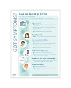 ComplyRight Germ Awareness Poster, Got Symptoms? Stop The Spread, English, 14in x 10in