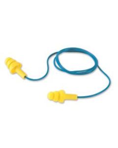 3M UltraFit Corded Ear Plugs, Blue/Yellow, Pack Of 100