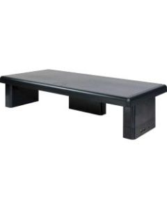 DAC Stax Ergonomic Height Adjustable Ultra Wide Monitor Stand with 2 USB Ports - 66 lb Load Capacity - 4.8in Height x 22in Width x 10.5in Depth - Black