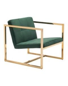 Zuo Modern Alt Arm Chair, Green/Gold