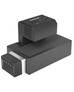 Luxor EdgePower Desktop Charging Station System, Black/Silver, KBEP-2B1C1