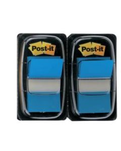 Post it Flags, 1in x 1 7/10in, Blue, 50 Flags Per Pad, Pack Of 2 Pads