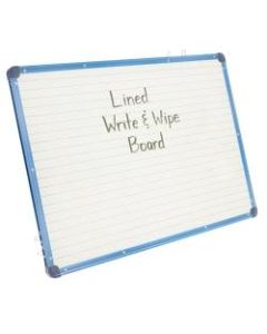 Copernicus Magnetic Lined Unframed Dry-Erase Whiteboard, 24in x 34in x 3/4in, White/Blue