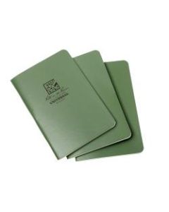 Rite in the Rain All-Weather Stapled Notebook, Mini, 3-1/4in x 4-5/8in, 24 Pages (12 Sheets), Green