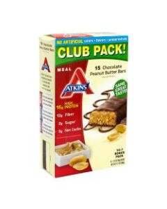 ATKINS High Protein Meal Bars Chocolate Peanut Butter, 2.12 oz, 15 Count