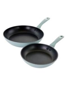 Oster Lynhurst 2-Piece Aluminum Nonstick Frying Pan Set, Blue