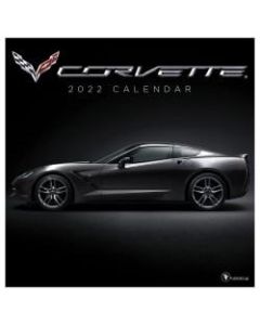 TF Publishing Sports & Auto Wall Calendar, 12in x 12in, Corvette, January To December 2022