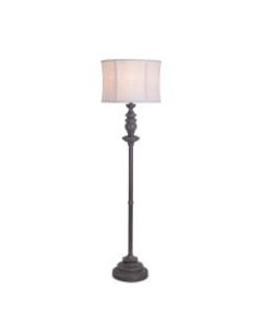 Kenroy Home Rosa Floor Lamp, 59-1/2inH, Ivory Shade/Brown Base