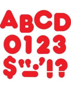Trend Reusable 2in Ready Alphabet Letters Set - 100, 20 (Capital Letter, Punctuation Marks) Shape - Casual Style - Precut - 2in Height x 9in Length - Red - Paper - 1 Pack
