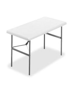 SKILCRAFT Lightweight Folding Table, 29inH x 24inW x 48inD, Platinum