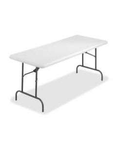 SKILCRAFT Lightweight Folding Table, 29inH x 30inW x 72inD, Platinum
