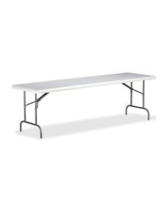 SKILCRAFT Lightweight Folding Table, 29inH x 30inW x 96inD, Platinum