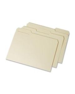 SKILCRAFT Top-Tab File Folders, Letter Size, 100% Recycled, Manila, Box of 100