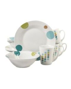 Gibson Home Retro Specks 12-Piece Dinnerware Set, Multicolor