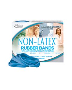 Alliance Rubber Bands With Antimicrobial Protection, #64, 3 1/2in x 1/4in, Cyan Blue