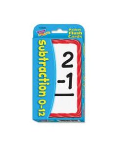 Trend Pocket Flash Cards, Subtraction, Box Of 56 Cards