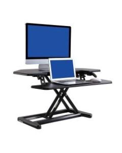 FlexiSpot AlcoveRiser Sit-To-Stand Corner Desk Converter, 35inW, Black