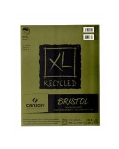 Canson XL Recycled Bristol Pad, 11in x 14in, Fold-Over, Pad Of 25 Sheets