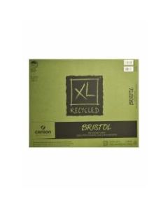 Canson XL Recycled Bristol Pad, 14in x 17in, Fold-Over, Pad Of 25 Sheets