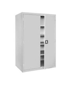 Sandusky Jumbo Steel Storage Cabinet, 72inH x 46inW x 24inD, Dove Gray