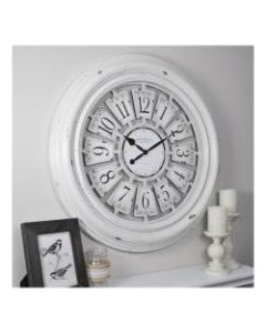 FirsTime & Co. Farmhouse Plaques Wall Clock, Antique Cream