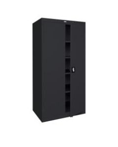 Sandusky Jumbo Steel Storage Cabinet, 72inH x 46inW x 24inD, Black