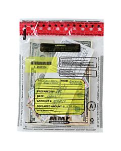 MMF Industries Tamper-Evident Deposit Bags, 9in x 12in, Clear, Box Of 100