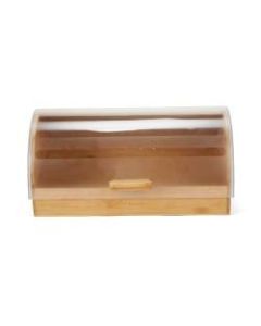 Mind Reader Large-Capacity Bamboo Bread Box With Rolltop Cover, 7 1/8inH x 15 1/8inW x 10 3/16inD, Brown